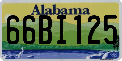AL license plate 66BI125