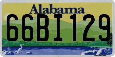 AL license plate 66BI129