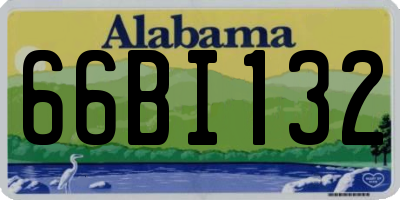 AL license plate 66BI132