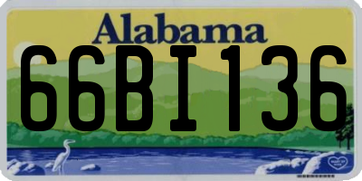 AL license plate 66BI136