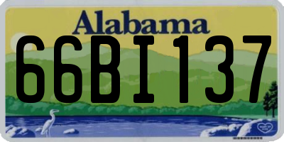 AL license plate 66BI137