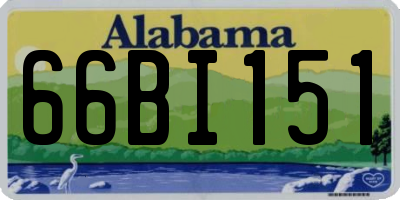AL license plate 66BI151