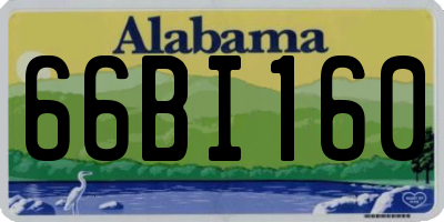 AL license plate 66BI160