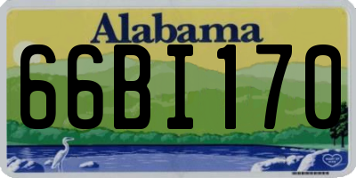 AL license plate 66BI170