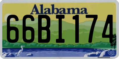 AL license plate 66BI174