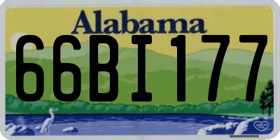 AL license plate 66BI177