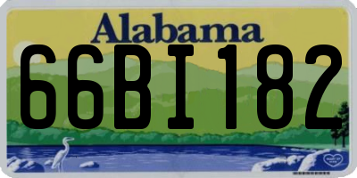 AL license plate 66BI182