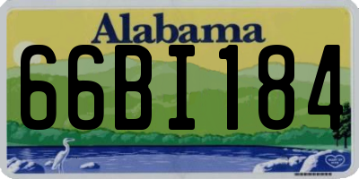 AL license plate 66BI184