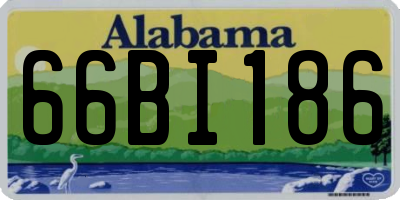 AL license plate 66BI186