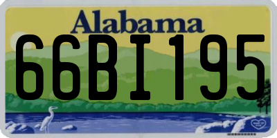 AL license plate 66BI195