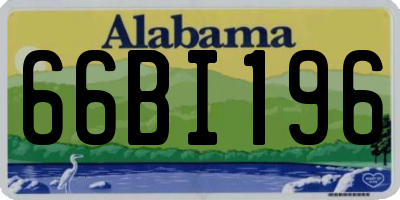 AL license plate 66BI196