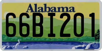 AL license plate 66BI201