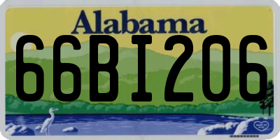 AL license plate 66BI206