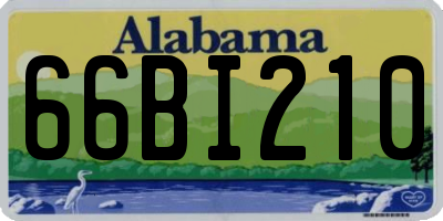 AL license plate 66BI210