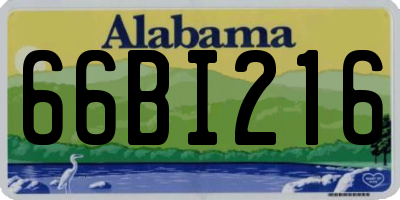 AL license plate 66BI216
