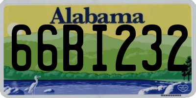 AL license plate 66BI232