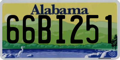 AL license plate 66BI251