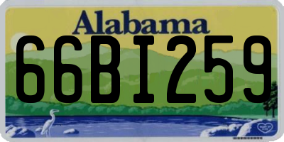 AL license plate 66BI259