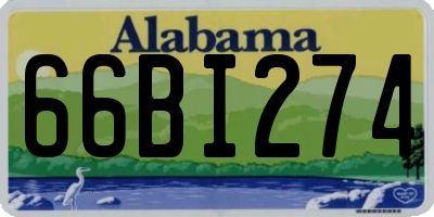 AL license plate 66BI274