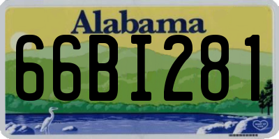 AL license plate 66BI281