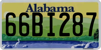AL license plate 66BI287