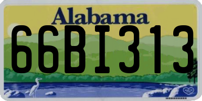 AL license plate 66BI313