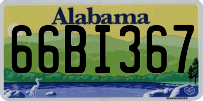 AL license plate 66BI367