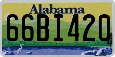 AL license plate 66BI420