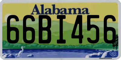 AL license plate 66BI456