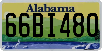 AL license plate 66BI480