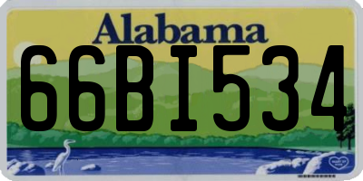 AL license plate 66BI534