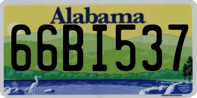 AL license plate 66BI537