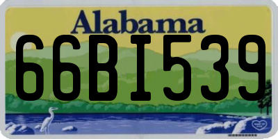 AL license plate 66BI539