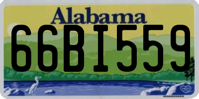 AL license plate 66BI559