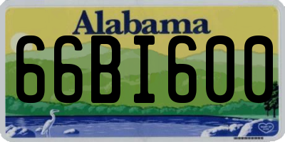 AL license plate 66BI600