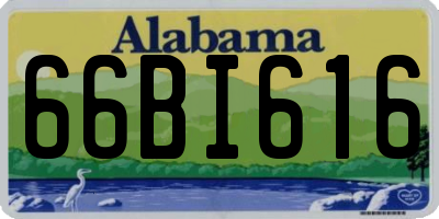 AL license plate 66BI616