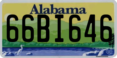 AL license plate 66BI646