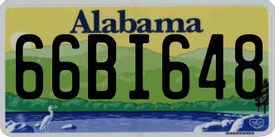 AL license plate 66BI648