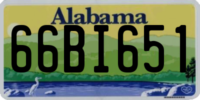 AL license plate 66BI651