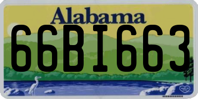 AL license plate 66BI663