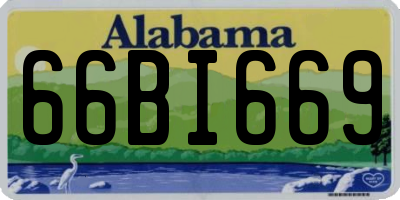 AL license plate 66BI669