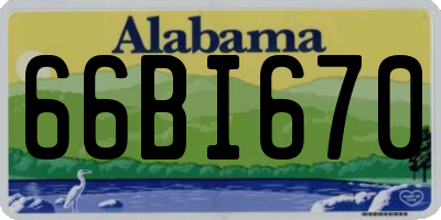 AL license plate 66BI670