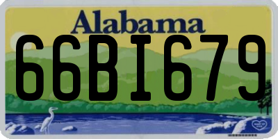 AL license plate 66BI679