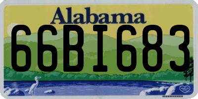 AL license plate 66BI683