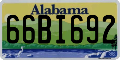 AL license plate 66BI692