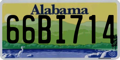 AL license plate 66BI714