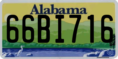 AL license plate 66BI716