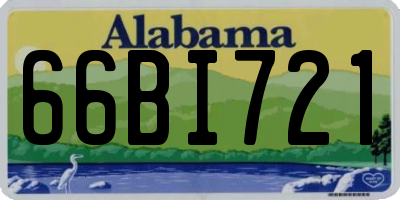 AL license plate 66BI721