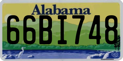 AL license plate 66BI748