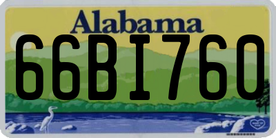 AL license plate 66BI760